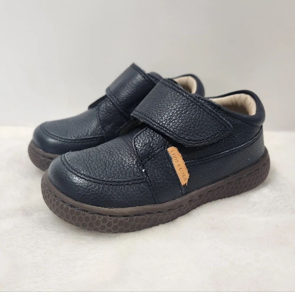 Livia & Luca Maverick Navy Blue Leather Boot Shoe Size 6M